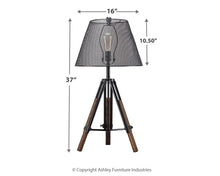 Load image into Gallery viewer, Leolyn - Black/Brown - Metal Table Lamp (1/CN)