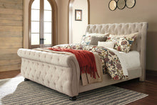 Load image into Gallery viewer, Willenburg - Linen - King Upholstered Bed