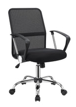 Load image into Gallery viewer, Home Office : Chairs - Black - Office Chair With Mesh Backrest Black And Chrome