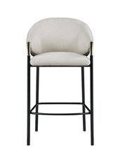 Load image into Gallery viewer, Beige - Sloped Arm Bar Stools Beige And Glossy Black (Set of 2)