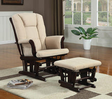 Load image into Gallery viewer, Living Room : Gliders - Beige - Upholstered Glider With Ottoman Beige And Espresso