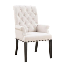 Load image into Gallery viewer, Beige - Phelps Upholstered Arm Chair Beige And Smokey Black