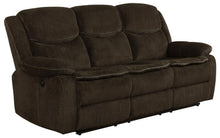 Load image into Gallery viewer, Brown - Jennings Upholstered Power Sofa With Drop-down Table Brown