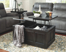 Load image into Gallery viewer, Gavelston - Rubbed Black - Lift Top Cocktail Table