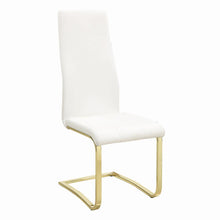 Load image into Gallery viewer, White - Chanel Side Chairs White And Rustic Brass (Set of 4)