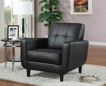 Load image into Gallery viewer, Accents : Chairs - Black - Padded Seat Accent Chair Black
