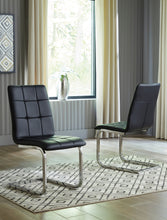 Load image into Gallery viewer, Madanere - Black/Chrome Finish - Dining UPH Side Chair (4/CN)