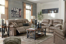 Load image into Gallery viewer, Dunwell - Driftwood - 3 Pc. - Power Reclining Sofa with Adjustable Headrest, Power Reclining Loveseat with CON/Adjustable Headrest, Power Rocker Reclining with Adjustable Headrest
