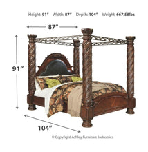 Load image into Gallery viewer, North Shore - Dark Brown - King Poster Bed with Canopy