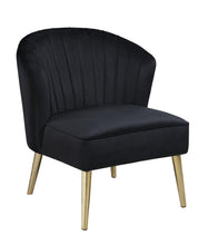 Load image into Gallery viewer, Black - Upholstered Accent Chair With Tapered Legs Black