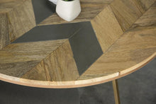 Load image into Gallery viewer, Round Nesting Coffee Table Natural And Gold