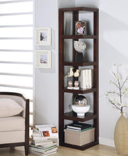 Load image into Gallery viewer, Home Office : Bookcases - 5-tier Corner Bookcase Cappuccino