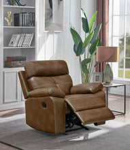 Load image into Gallery viewer, Damiano Motion Collection - Tri-tone Brown - Damiano Upholstered Glider Recliner Tri-tone Brown