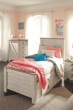 Load image into Gallery viewer, Willowton - Whitewash - Twin Panel Bed