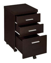 Load image into Gallery viewer, Skylar Collection - Skylar 3-drawer Mobile Storage Cabinet Cappuccino