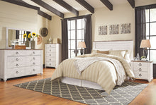 Load image into Gallery viewer, Willowton - Whitewash - Queen/Full Panel Headboard