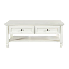 Load image into Gallery viewer, Rectangular 2-drawer Coffee Table White