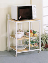 Load image into Gallery viewer, Dining: Kitchen Carts - 2-shelf Kitchen Cart Natural Brown And White