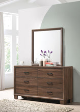 Load image into Gallery viewer, Brandon Bedroom Collection - Brandon Framed Mirror Medium Warm Brown