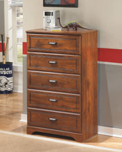 Load image into Gallery viewer, Barchan - Medium Brown - 8 Pc. - Dresser, Mirror, Chest, Twin Panel Bed, 2 Nightstands