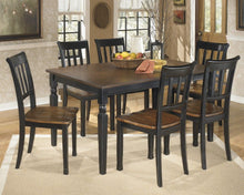 Load image into Gallery viewer, Owingsville - Black/Brown - 7 Pc. - Rectangular Dining Room Table, 6 Side Chairs