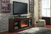 Load image into Gallery viewer, Entertainment Accessories - Black - Fireplace Insert Glass/Stone