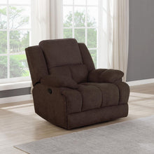 Load image into Gallery viewer, Brown - Waterbury Upholstered Glider Recliner Brown
