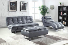 Load image into Gallery viewer, Dilleston Collection - Dilleston Tufted Back Upholstered Sofa Bed Grey