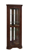 Load image into Gallery viewer, 5-shelf Corner Curio Cabinet Golden Brown