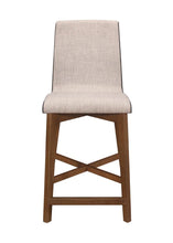 Load image into Gallery viewer, Light Grey - Upholstered Counter Height Stools Light Grey And Natural Walnut (Set of 2)