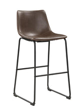 Load image into Gallery viewer, Two-tone Brown - Armless Bar Stools Two-tone Brown And Black (Set of 2)
