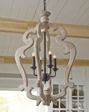 Load image into Gallery viewer, Jocelin - Distressed White - Wood Pendant Light (1/CN)