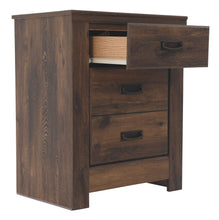 Load image into Gallery viewer, Quinden - Dark Brown - Two Drawer Night Stand