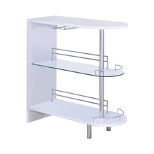 Load image into Gallery viewer, Bar Units: Contemporary - 3-tier Bar Table Glossy White And Clear