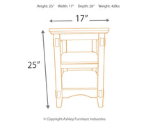 Load image into Gallery viewer, Cross Island - Medium Brown - Chair Side End Table