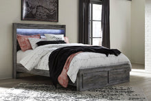 Load image into Gallery viewer, Baystorm - Gray - King Panel Bed with 2 Storage Drawers
