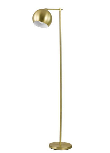 1-light Dome Shade Floor Lamp Brass