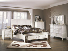 Load image into Gallery viewer, Prentice - White - 6 Pc. - Dresser, Mirror, Chest, King Sleigh Bed with 2 Storage Drawers
