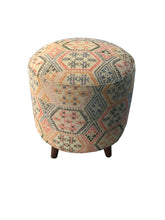Load image into Gallery viewer, Accent : Accent Stools - Multi-color - Ikat Pattern Round Accent Stool Multi-color