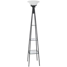 Load image into Gallery viewer, Versatile Shelf Tower Floor Lamp Charcoal Black