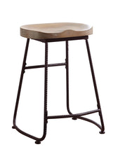 Load image into Gallery viewer, Backless Counter Height Stool Driftwood And Dark Bronze