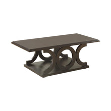 Load image into Gallery viewer, Living Room: Wood Top Occasional Tables - C-shaped Base Coffee Table Cappuccino