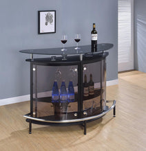 Load image into Gallery viewer, Bar Units: Contemporary - 2-tier Bar Unit Black And Chrome