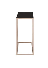 Load image into Gallery viewer, Rectangular Accent Table Black And Chocolate Chrome