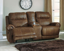Load image into Gallery viewer, Austere - Brown - 2 Pc. - 2 Seat Reclining Power Sofa, Double Reclining Power Loveseat with Console