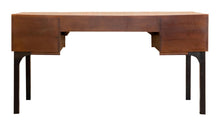 Load image into Gallery viewer, Portwall 4-drawer Writing Desk Brown Mango And Matte Black