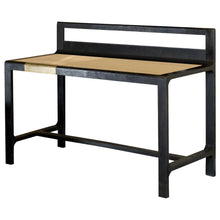 Load image into Gallery viewer, Purston Writing Desk With Hidden Storage Black And Brass