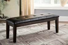 Load image into Gallery viewer, Haddigan - Dark Brown - 6 Pc. - Rectangular Dining Room Extension Table, 4 Upholstered Side Chairs, Upholstered Bench