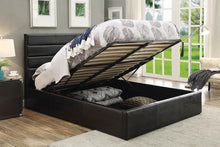 Load image into Gallery viewer, Riverbend Upholstered Bed - Black - Riverbend Queen Upholstered Storage Bed Black