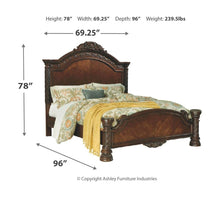 Load image into Gallery viewer, North Shore - Dark Brown - Queen Panel Bed